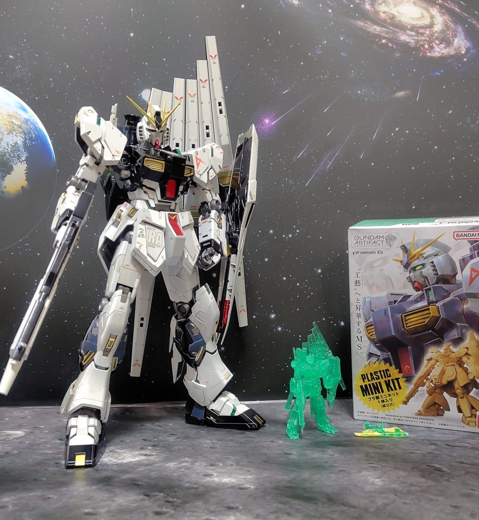 昨日はアーティファクト6弾の発売日でしたね！ひとまず当日買ったνガンダムはレアカラーでした！これはMG同様サイコフレームの再現をしろというメッセージですか！？(zaku-kao10)νガンダムだけ1体仮組みしましたが、かなりいいですね！ファンネルの重なってるところもちゃんとモールド作り込んでありました。色々と凄い作品がたくさん出てきそうです(gundam-kao3)