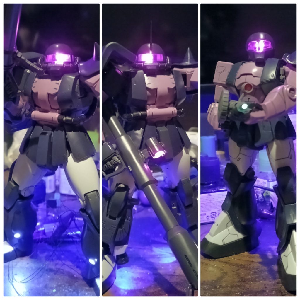 3体並べて😁👍脳内設定では高機動型がガイア、ザクⅡがオルテガ、旧ザクがマッシュです🤣
