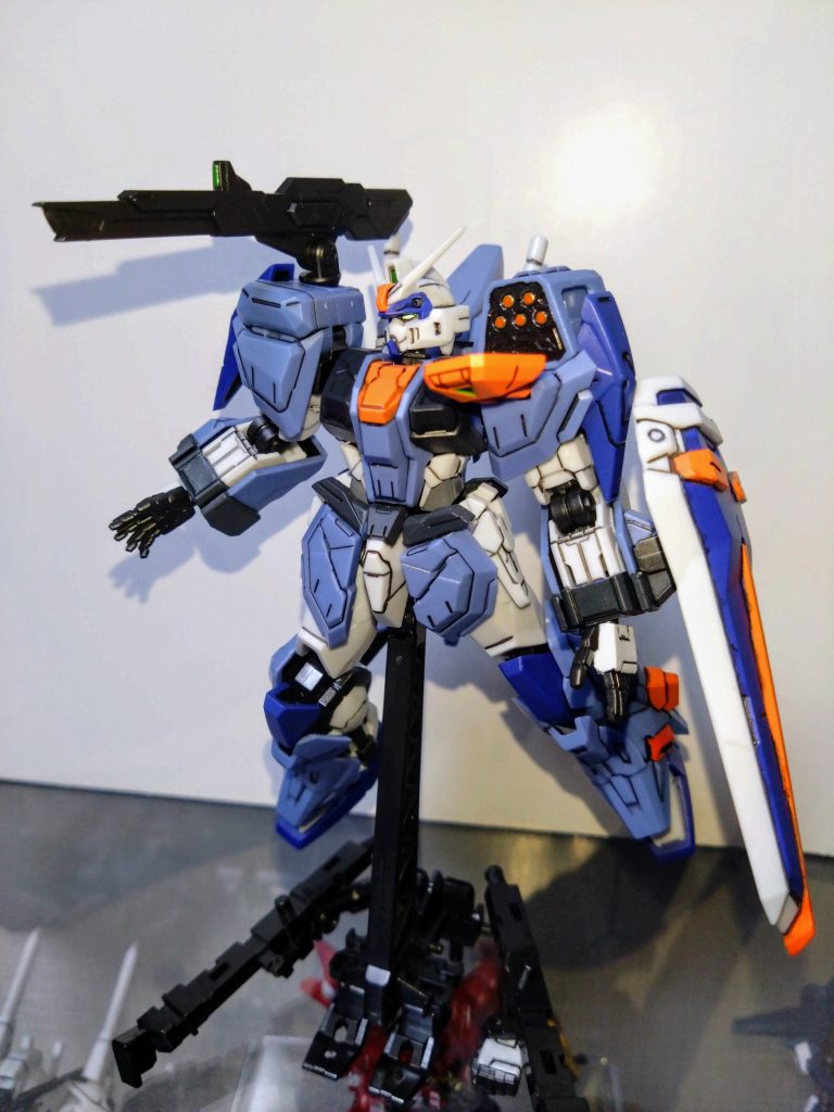 Gフレーム　デュエルガンダム　アサルトシュラウド–2枚目/制作者：基本筆塗り部分塗装仕様