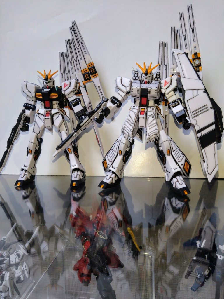 以前投稿したνガンダムと。