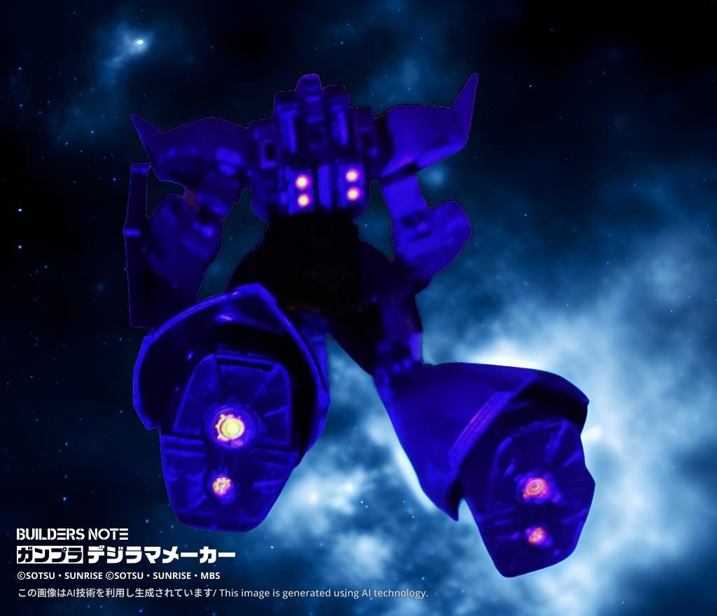 　バックパックや足裏のバーニアも光りますよ！