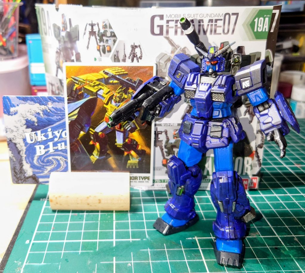 　名前は「ブルーインパクト」G　制式名称は「フルアーマーガンダム type Blue」通称は「青い衝撃」　なんか似た名前あるな？と検索したら「青い衝動」という伊仏合作映画がヒット　「わしの好きなオネショタ系か〜い」…おっと、本音が出すぎたようだな　笑今回までリレーを繋いでくれた愉快な仲間たちだ！　「バレーボールおじさんさん」、「ニャア軍曹」さん、「さーしースー」、「ヨッチャKID」さん、「ASUR」さん、「meg-ocero」さん、「さめ」さん、「ミズカともかさ」さん、「Sont@」さん、「MSV-K」さん、「mototti」さん「ろぶやん｣さん、「ape100」さん、「TOMSIM」さん、「おやプラ」さん、「SC30」さん、「猩々」さん、「Hiro0079」さん、「アツボー」さん、「復讐の老眼卿」さん、「＠okki」さん、「キャンプラ」さん、「say」さん、「草薙かんた｣さん、「さくらおにぎり」さん、｢takat｣さん、「チルチル」さん、「あーる」さん、「粗茶」さん、「ニャア軍曹」さん、「Green Comet」さん、「さーしーすー」さん、そしてワシ「フリーダムウイング」じゃ！　これはどのルート？　笑
