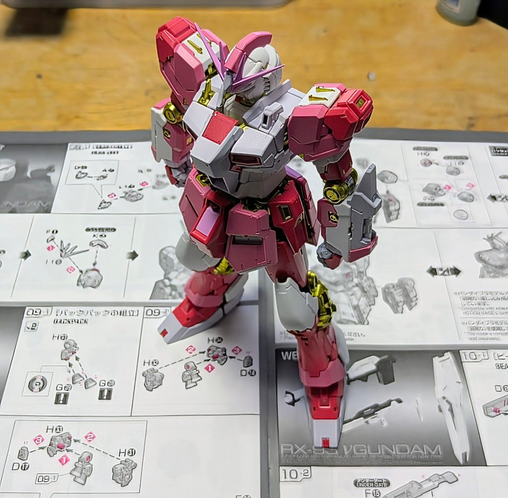 RG νガンダム さくらみこ🌸カラー 完成–3枚目/制作者：shin