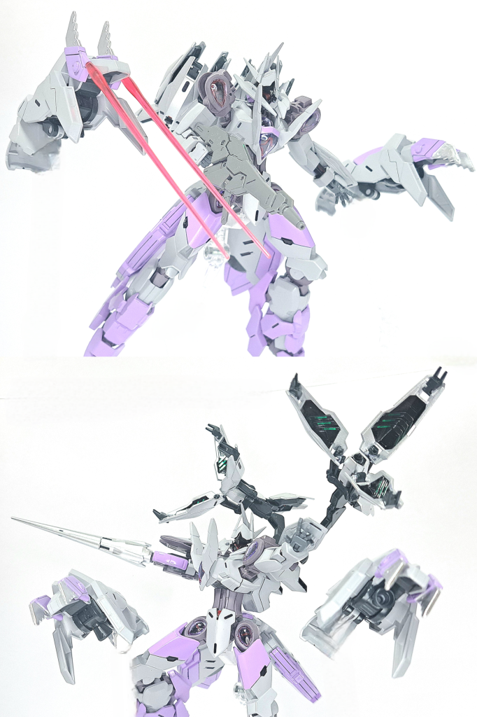 GUNDフォーマットによりグリーブ等を分離しガンビットとして使用可能。