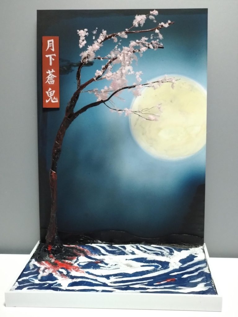 ベースと背景はこの様な形。今回もプラ板に背景入れてます。&nbsp;