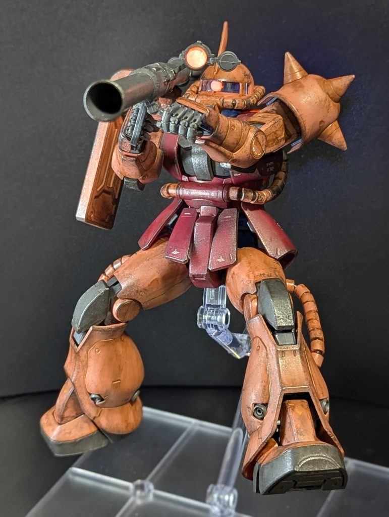 シャア専用ザクVer.2.0(成型色ウェザリング)–4枚目/制作者：Chef_tea
