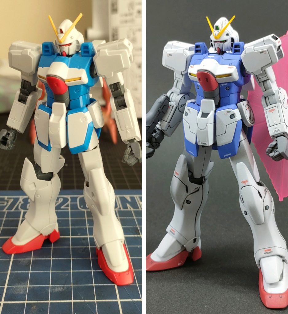 素組みと比較四苦八苦しながら何とか完成してホッとしました。自分的には良くできたとまず褒めてやりたいです(笑)