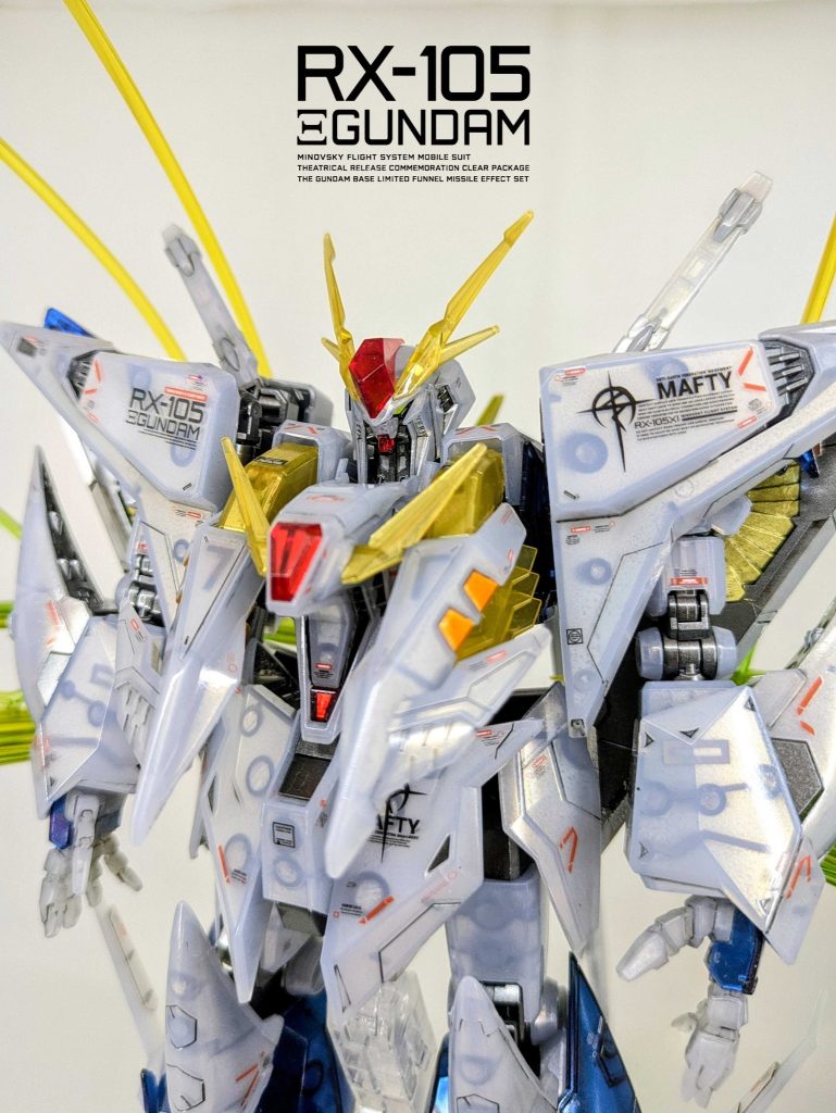 Ξガンダム [劇場公開記念クリアカラー] メカニカルコアメッキ仕上げ ＆ ガンダムベース限定 ミサイルエフェクトセット–8枚目/制作者：SHIUMAI MODELS