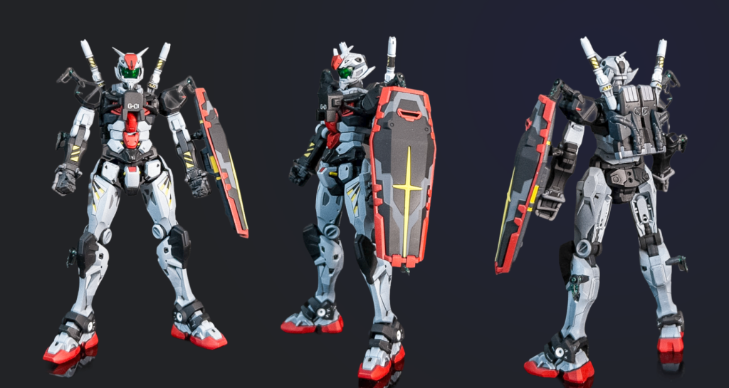 バイザーに4つ目と異形感あるのにガンダムっぽく感じるプロトタイプカラーの01ガンダムでした😉