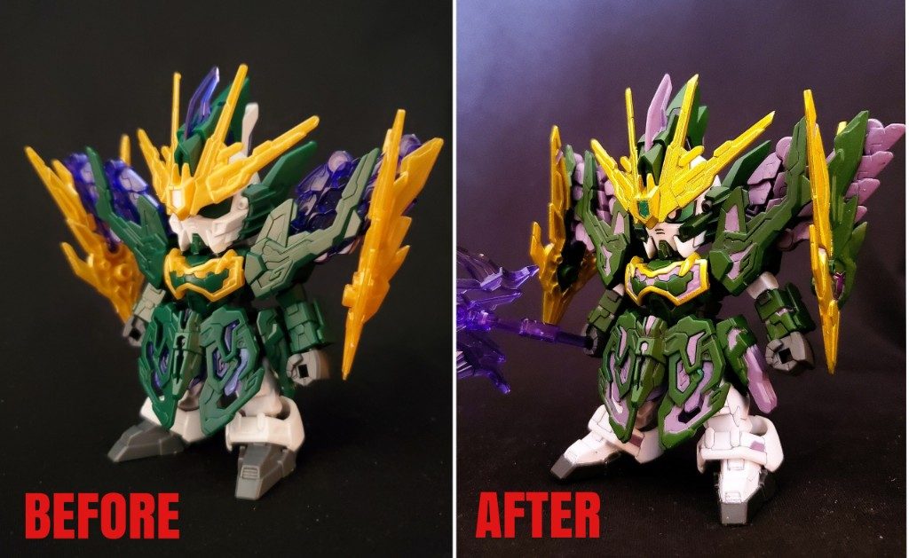 張郃アルトロンガンダム紫色がシールもほぼ無いので塗り分けないと寂しい感じです。