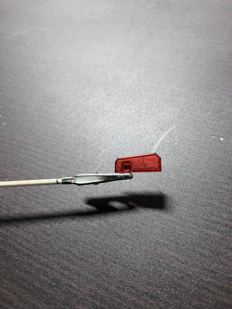 前垂れ拡大です。メカニカルコアメッキみたいでいいです