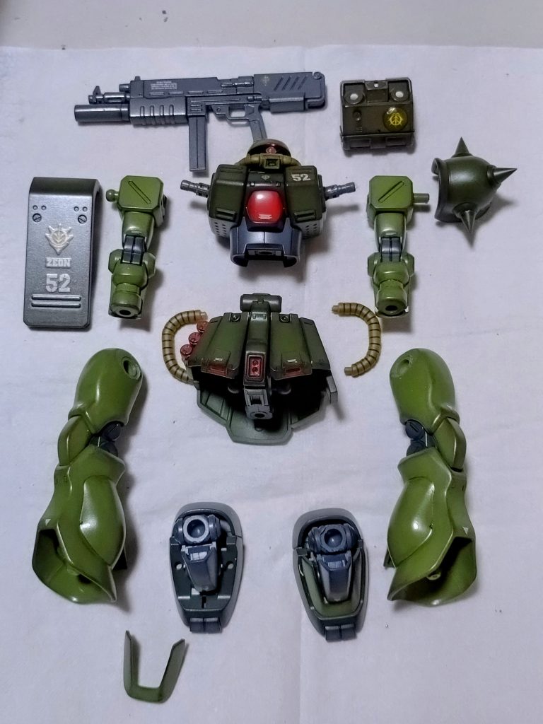 塗装、デカール貼り完了、一旦半艶クリアし乾燥後ウェザリング実施です。