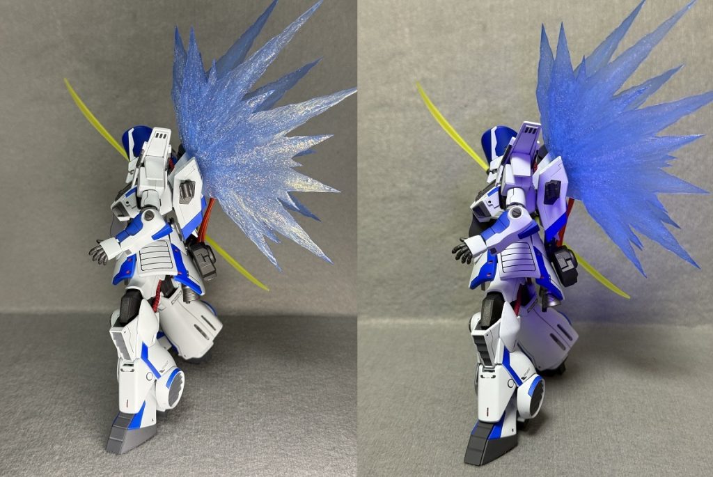 思い描く光の翼の製作は難しかったですが、まぁ満足です(#^^#)ライトで見え方が変ります