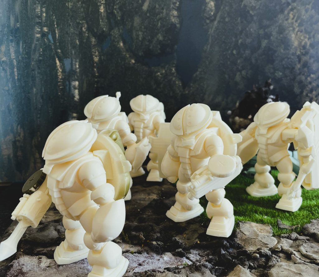 仮組の状態です。白い。。。セミの幼虫みたいですね。ガレージキットは本当に手間がかかります。