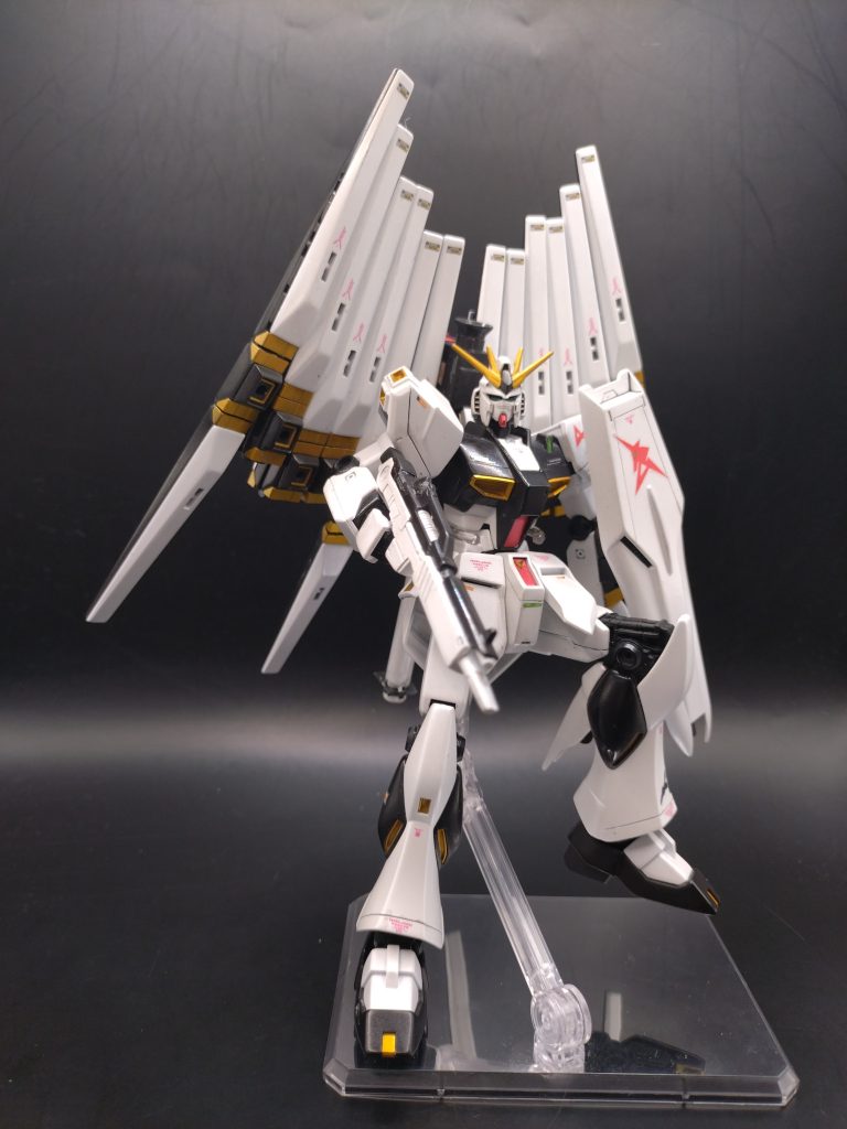 EG νガンダム　ツインファンネル　メタリック塗装