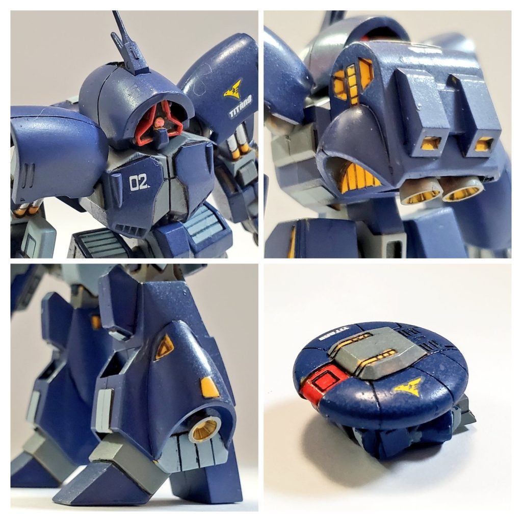こちらが細部の拡大画像です😎👍️あちこちの造形もしっかりしていて、侮れない良キットでした🤔✨次にアッシマー作るときはHGUCで作りたいです❕その前に買いたいです～🤭🎶