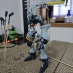 水性塗料で塗装しております、キュベレイさん。何とか全体の塗装が終わり仮組しつつス[…]