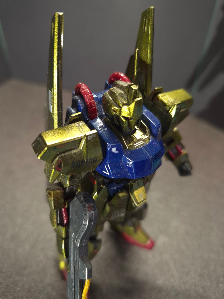 HG　リバイブ　百式メタリックイエロー塗装
