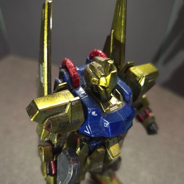 HG　リバイブ　百式メタリックイエロー塗装