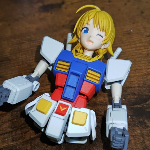 MS少女ガンダム製作の上半身と腰部まで完成した。前作のMS少女よりも確実によくなって、しっかりとした出来になっている感じ。&nbsp;（1枚目）