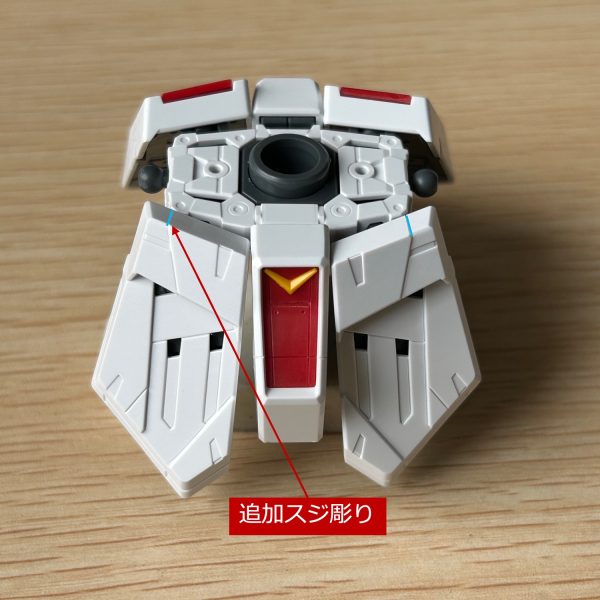 Ver.Ka版オリジナルのバーストモード（サイコフレーム露出）をもっと活かしたいので、チラ見えサイコフレームをもう少し増やしていく改修も同時に行っていきます。（2枚目）