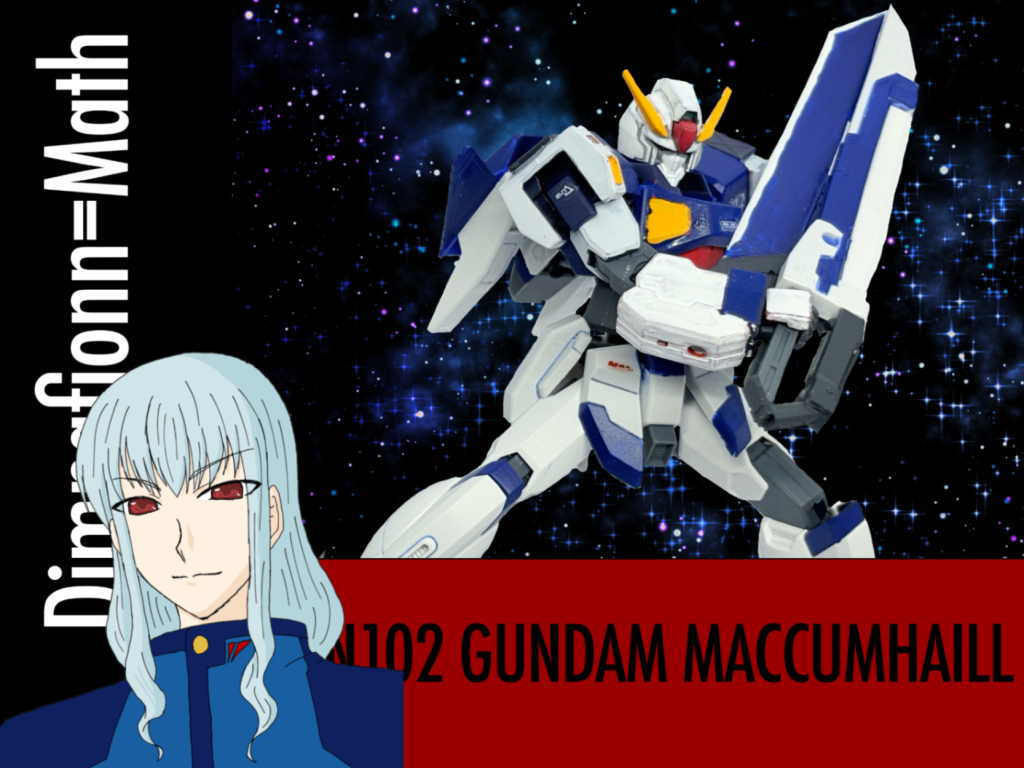 ALT-N102 ガンダムマックールパイロット:ディムナフィン=マース(男性)ダーナ共和国防衛軍マース隊隊長。20歳。「麒麟児」と評される天才パイロットで、その実力から若くして小隊長を務める。しかし本人は生真面目ながらも自身の実力を過信しておらず、本来部下であるセタンタ達からも学ぶ事が多いと感じている。