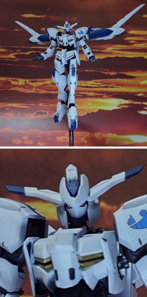 “聞け、ギャラルホルンの諸君。今、三百年の眠りから、バエルは蘇った！”