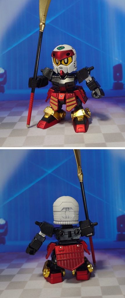 武者頑駄無、軽装バージョンで前後ろ。