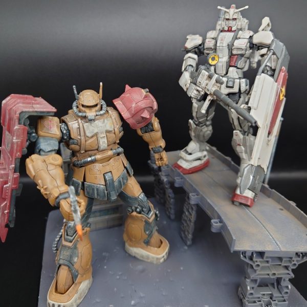 117作目  HG 1/144 復讐のレクイエム ザクⅡソラリ機 ガンダムEX(成形色仕上げ)