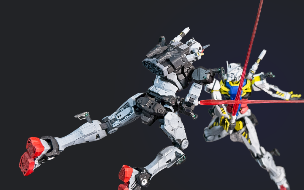 ガンダム対ガンダムほぼ同じパーツ構成の割に塗り分けが微妙に異なってたりして飽きずに塗装できました☺️