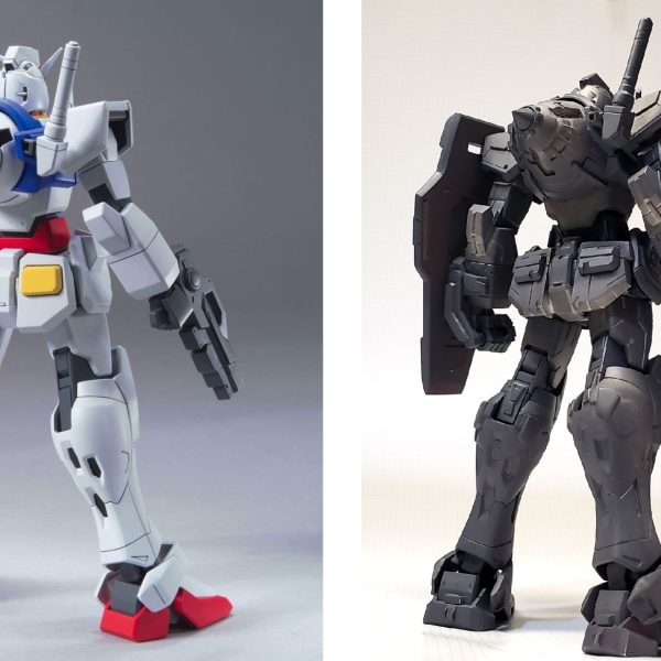 機動戦士ガンダム00ファーストガンダム好きな私も、ダブルオーはドラマが面白くて引き込まれましたし、毎週の放送が本当に楽しみで、回を追うごとに妻も、長男、長女(当時は小学生)も引き込まれていき、映画が公開になってすぐに、家族4人で映画館へ観に行くほど夢中にさせられましたよ^^パチ組したたまま、長らくしまっておいたHGを引っ張り出してきて、見れば見るほどファーストガンダムに似てるなぁ・・と・・・パイロットの声も古谷徹さんだし^^;色んな思い出や感情が湧き上がってきたりするなか、今回は、アニメ寄りではなく、RGっぽくデテールアップして仕上げてみようと。。。(左)キット自体は、シンプルでプレーン。(右)ディテールアップについては、普段はあまりやらないのですが、タガネなどの道具を持っていないため、ほとんどデザインナイフ1本でスジボリなどを追加しています。まだ途中段階ですが、いったん捨てサフを吹いてディテールアップの密度チェック。足りていない部分や、イケていない部分をチェックしてこれから更にプラバン追加やスジボリ追加をしていきます。(3枚目)