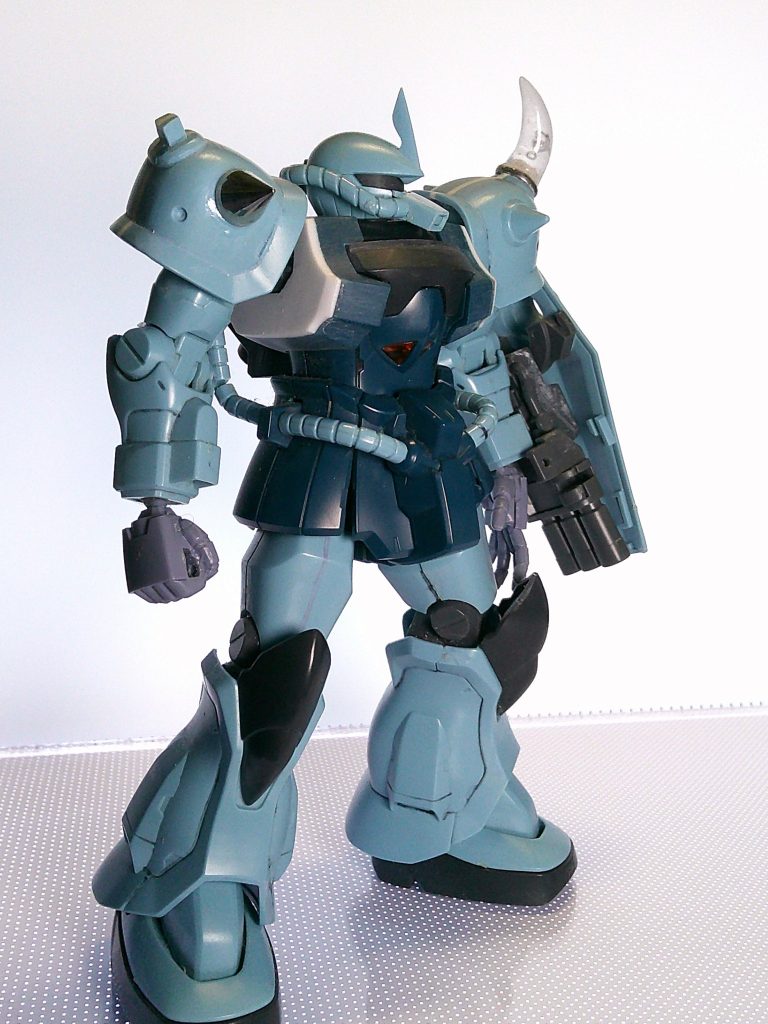 制作中の1カット。足の長さ調整前なので少し長いです。ハンドパーツも最終的に変更されています。