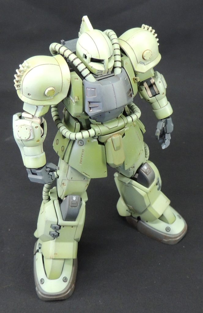 最後まで閲覧していただき、ありがとうございました。昔のモデグラや模型誌等を読み返すと、新たな発見があったり、刺激を受けたりと、新たな視点を得ることが多々あり、現在の製作意欲の喚起になることがあります。ブグはザク系統に繋がるデザインで、自分の好みに合う機体です！