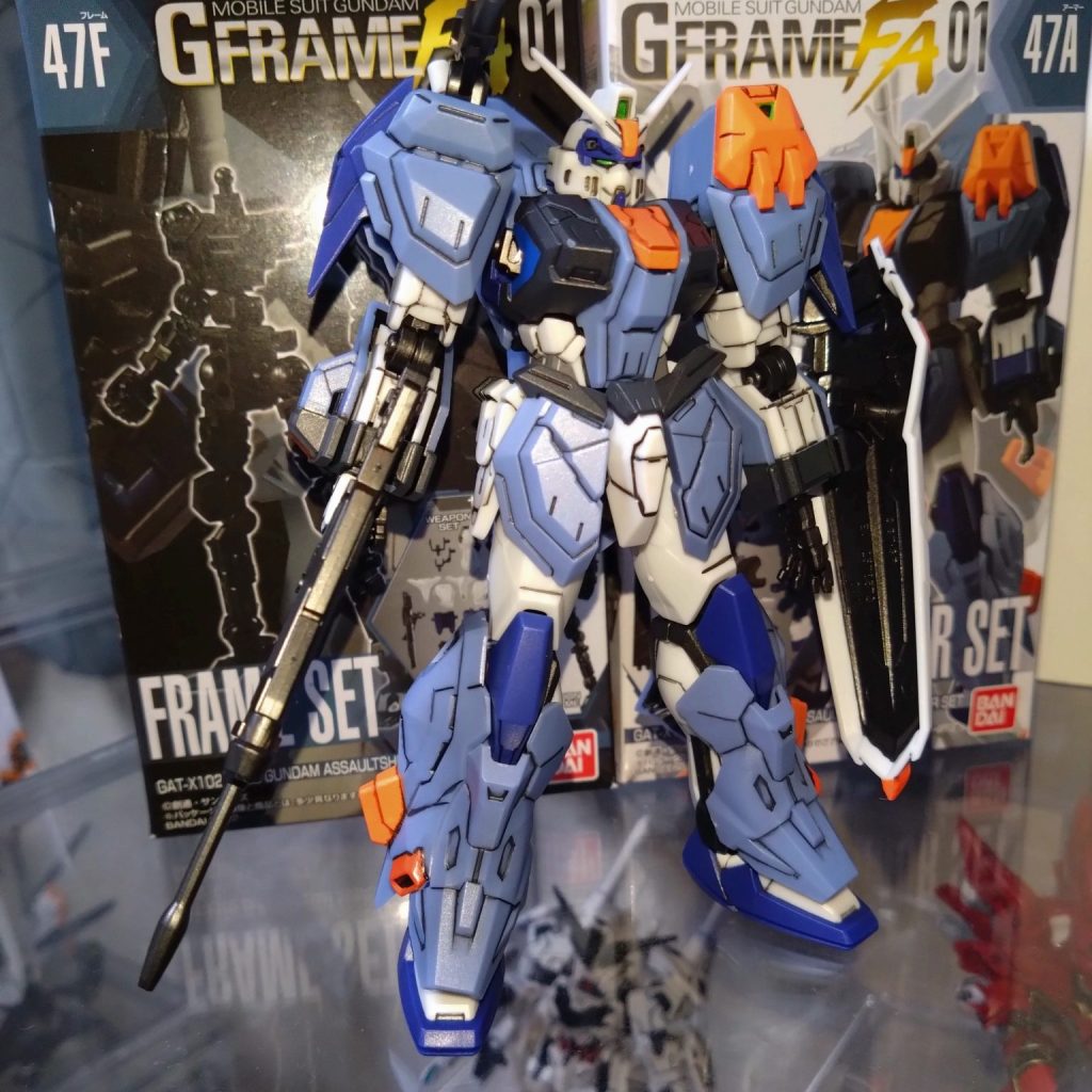 Gフレーム デュエルガンダム アサルトシュラウド｜基本筆塗り部分塗装