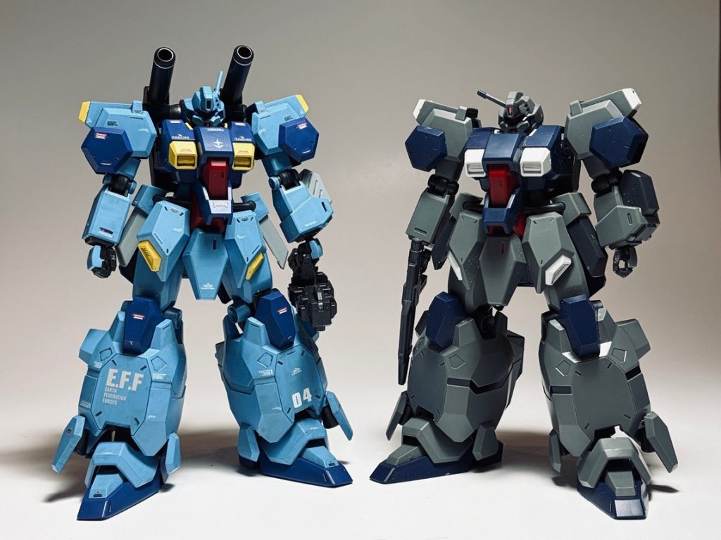 ベースはUC版のグスタフ・カール。ということで、素組み品とパシャリ（この撮影後にようやくシールドを発見）。