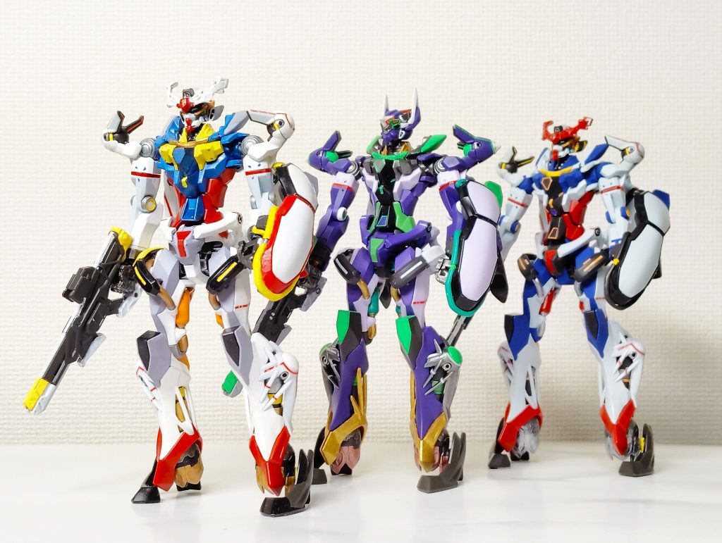 研究開発職のアムロによるGQuuuuuuX初号機（ガンダム型サイコミュ搭載試験機）と並べて。妄想が妄想を呼ぶ・・・