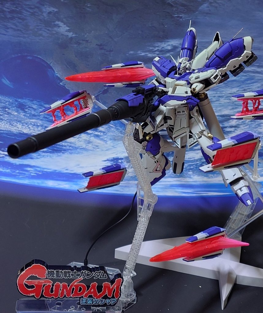 RG 1/144 Hi-νガンダム専用ハイパー・メガ・バズーカ・ランチャー&ファンネルディスプレイセット–7枚目/制作者：黒井 響介