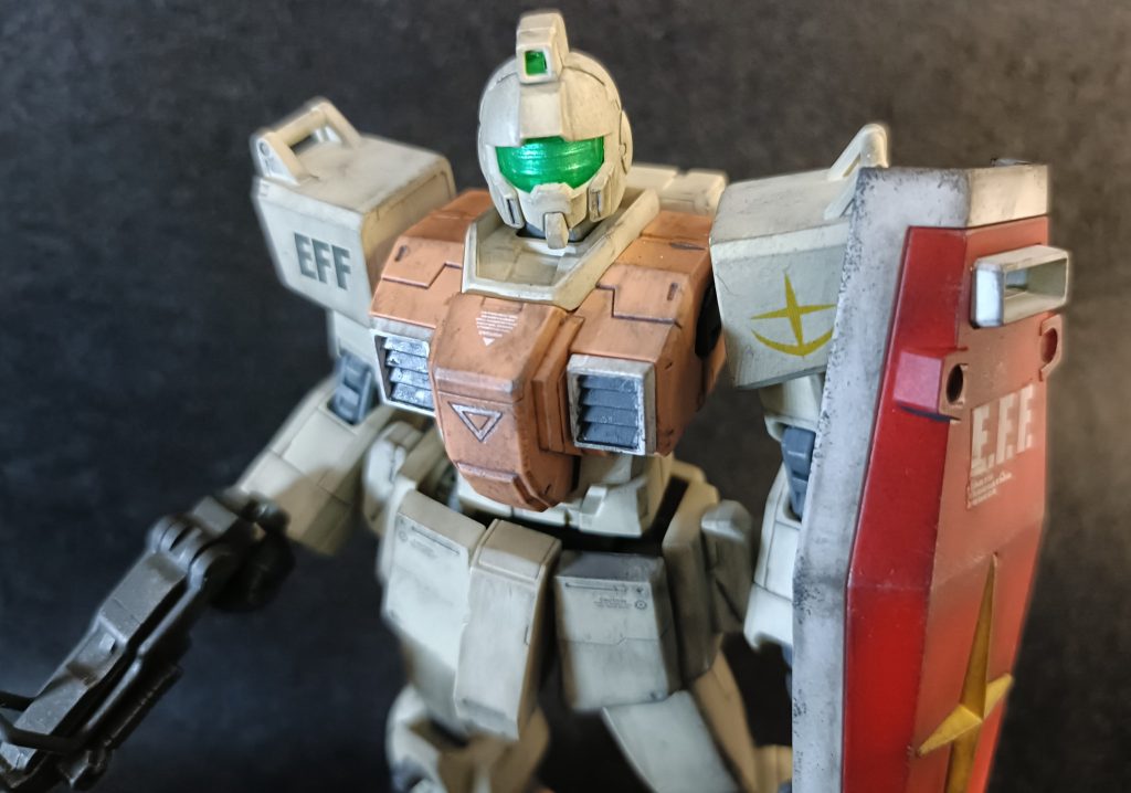 バストアップ。頭は旧HGに替えました。こちらの方が近藤先生の作品のイメージなんですね。&nbsp;