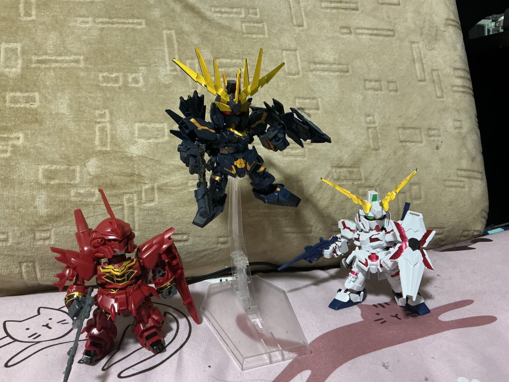 SDEX ユニコーンガンダムデストロイモード、バンシィノルンデストロイモード、シナンジュを作りました！