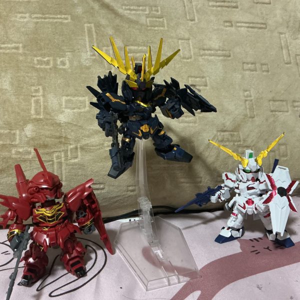 SDEX ユニコーンガンダムデストロイモード、バンシィノルンデストロイモード、シナンジュを作りました！