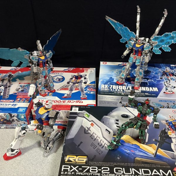 やっと、万博ガンダムは2種類終わった！RGも狙っているところまでは進んだ。後はMGに手を出す勇気・・・・。EGの万博ガンダムと、HG?の万博ガンダム、ほとんど一緒で凄いっす。グラスフェザーはHG?の方がかっこいいので、HG?の方を買うメリットは、そこがポイントかな～。（5枚目）