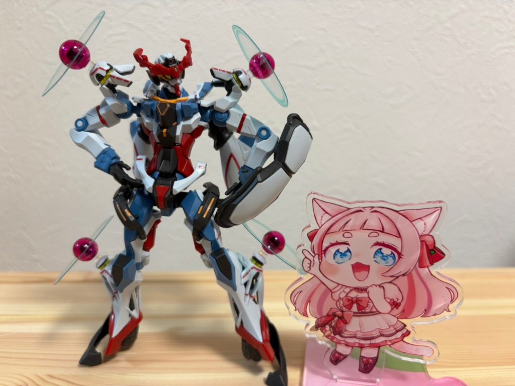 わたしのアクスタと！！満更でも無さそうでかわいい！&nbsp;ガンプラ組むの本当に楽しい。出会えた事大感謝！！！&nbsp;是非チャンネルにも遊びに来てね！ガンプラ配信のまとめになります！