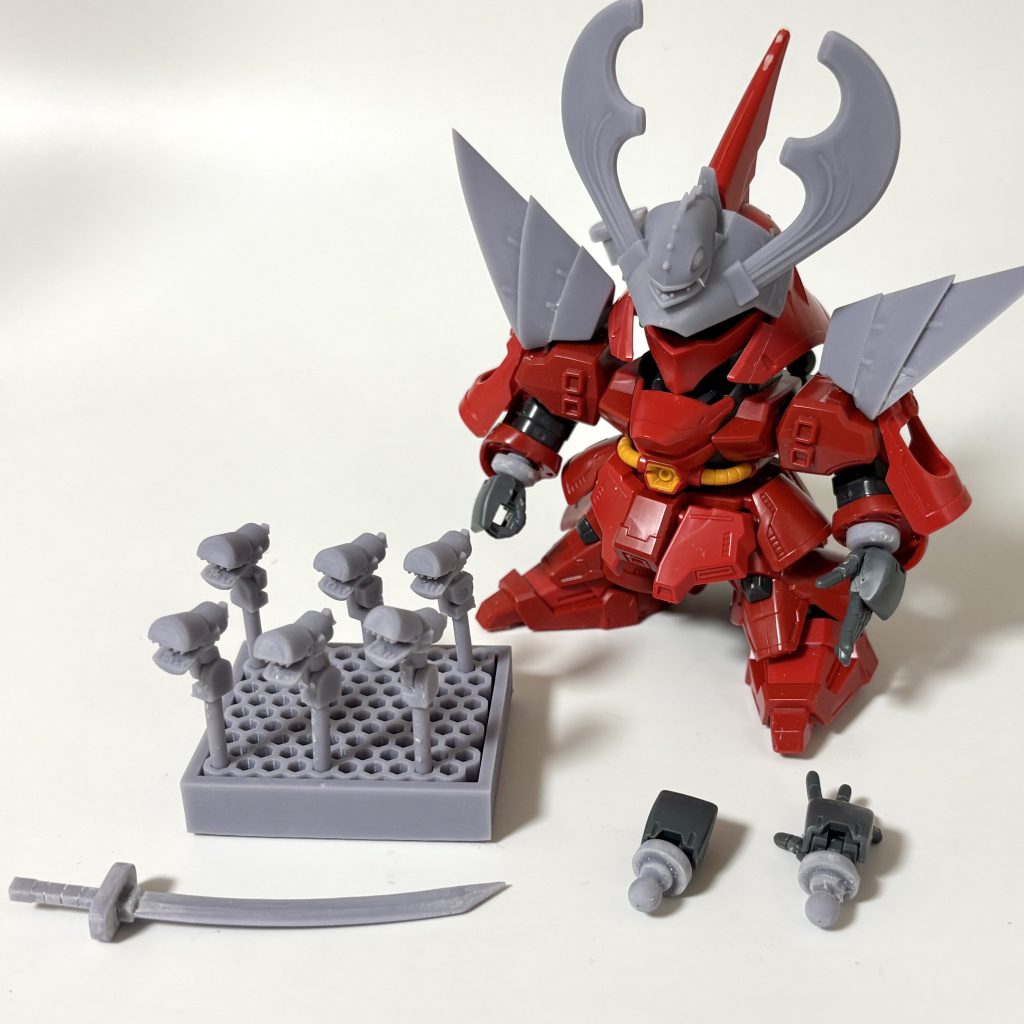 グレー部分が3Dプリンタでの出力です。