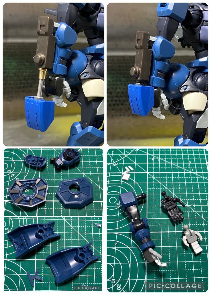 塗装前パーツを減らし、隙間はランナーやプラ板、ジャンクで埋めました。