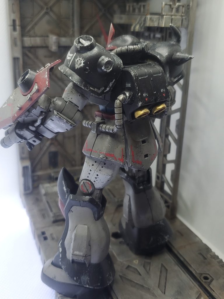 HGグフカスタムをグフ試作実験機カラーで塗装した！–6枚目/制作者：オールドタイプ模型人