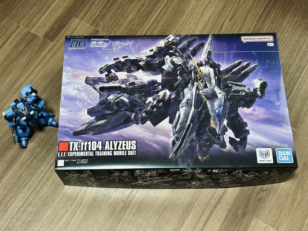 作品名：HGUC アリュゼウス<p>箱がデカい！連休中にちょっとずつ組んで行こう😆</p>
