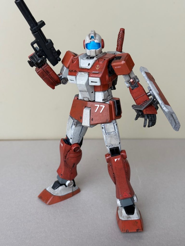 ライフルは少し短めにカットして付け直してます．ホビージャパンに作成法が出てますね。