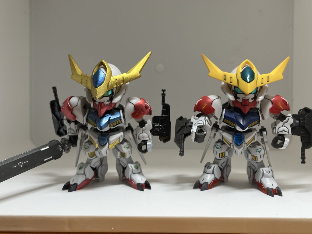 メタリックバージョンじゃ無いのも良いかも。バルバトスに関しては、方向性を絞りきれないですねー。