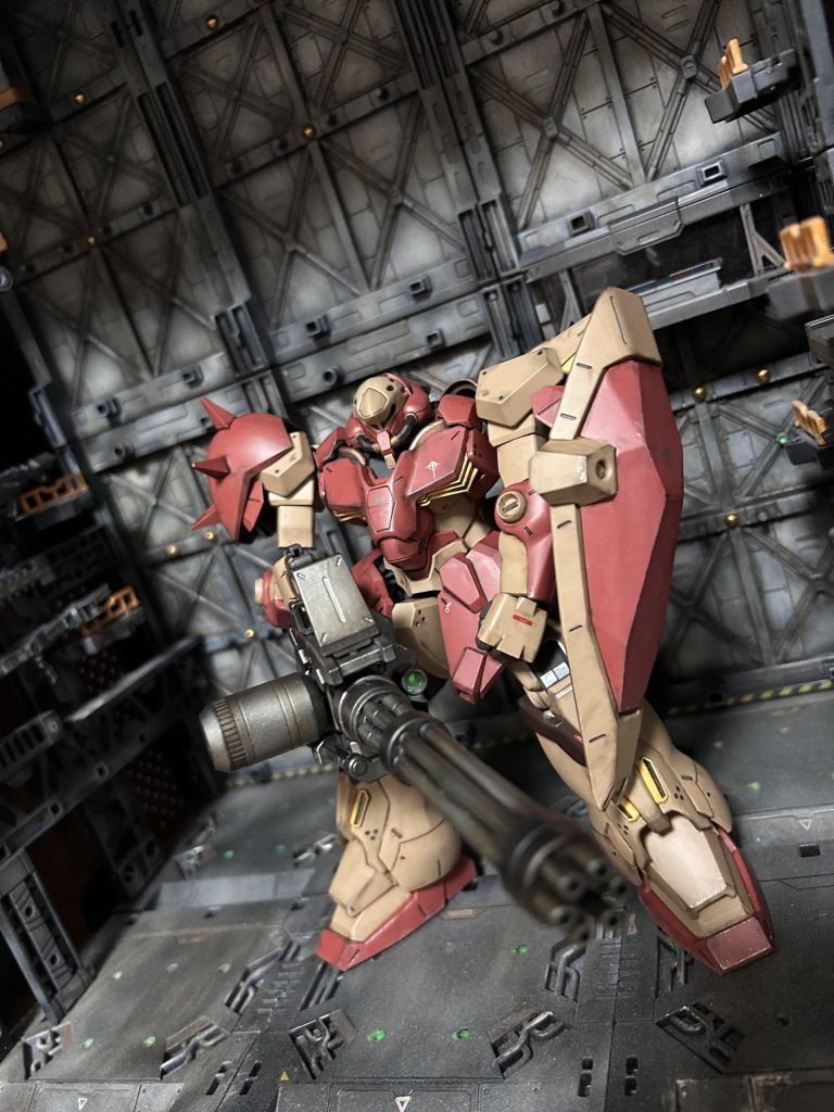 1／144のザクには大きめだったジャイアントガトリングがメッサーにはちょうどいいサイズにハマってなんか嬉しいですね。