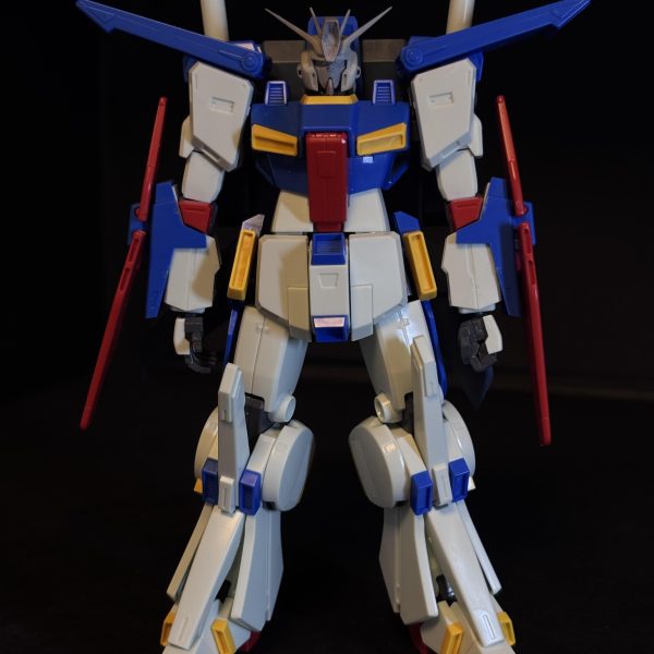 フルアーマーZZ verカトキにHGUC ZZを寄せて行こうの第6週です。果てしない表面処理‥。そろそろ次に進みたくなったので塗装直前の写真（正面、側面、背面）です。4枚目は頭身チェック。胴体も果てしない改修作業になりそうですなー。カトキverは頭が埋まって見えるんだけど先人たちは首延長を選択。取説の3面図と睨めっこになりそうです。5枚目はGrokによる着色完成予想。同じように塗るぞーって意気込んでたらエアブラシのコンプレッサーが壊れました🤣ピストンリングが崩れてたので新調します☺️追記。今の ZZ,バンシィみたいになってます笑（5枚目）